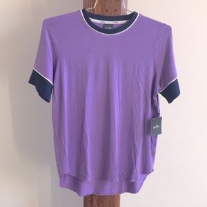 Belyn Key Piped Rib Trim Athletic  Top